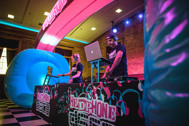 3 Headphone Disco Inflatable Giant Headphone DJ Booths